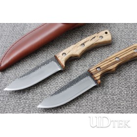 Handmade log handle small fixed blade knife UD50088 